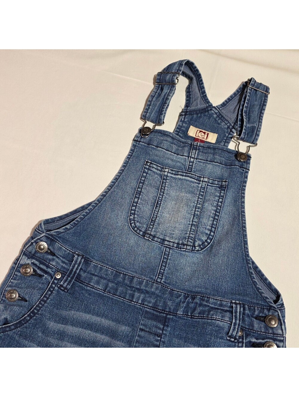 Lei Girls Denim Overalls Size Large Blue Bibs